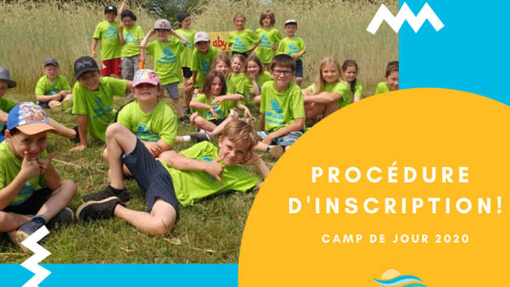 Procédures d'inscription pour le camp de jour 2020